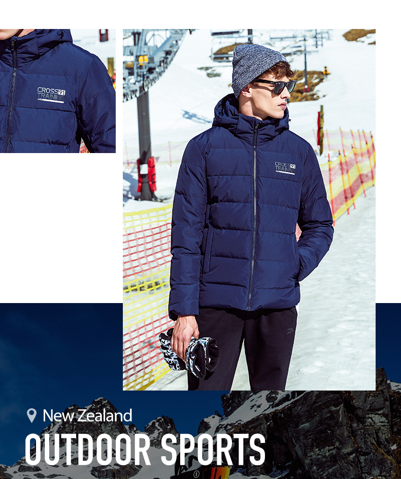 Anta down jacket nam 2018 mùa đông mới ngọn thể thao xuống áo khoác ấm áp áo khoác nam mùa đông áo phao nam dáng dài