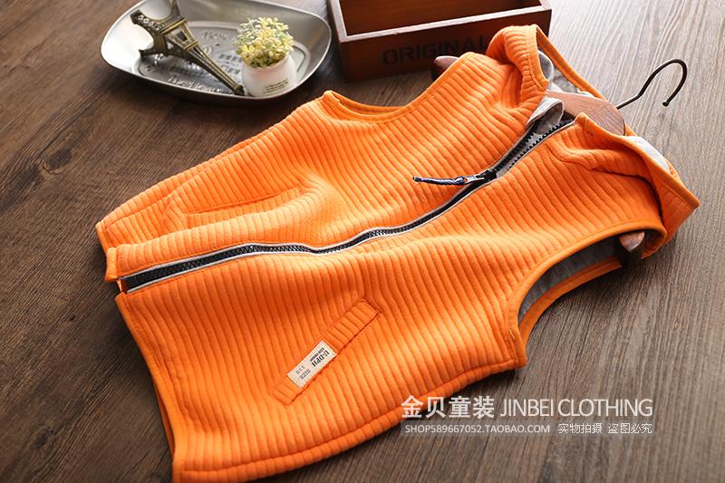 Trẻ em mặc vest cotton hai mặt cho bé trai và bé gái 2018 mùa thu mới cho bé lớn đôi vest màu rắn hoang dã quần áo trẻ sơ sinh cao cấp