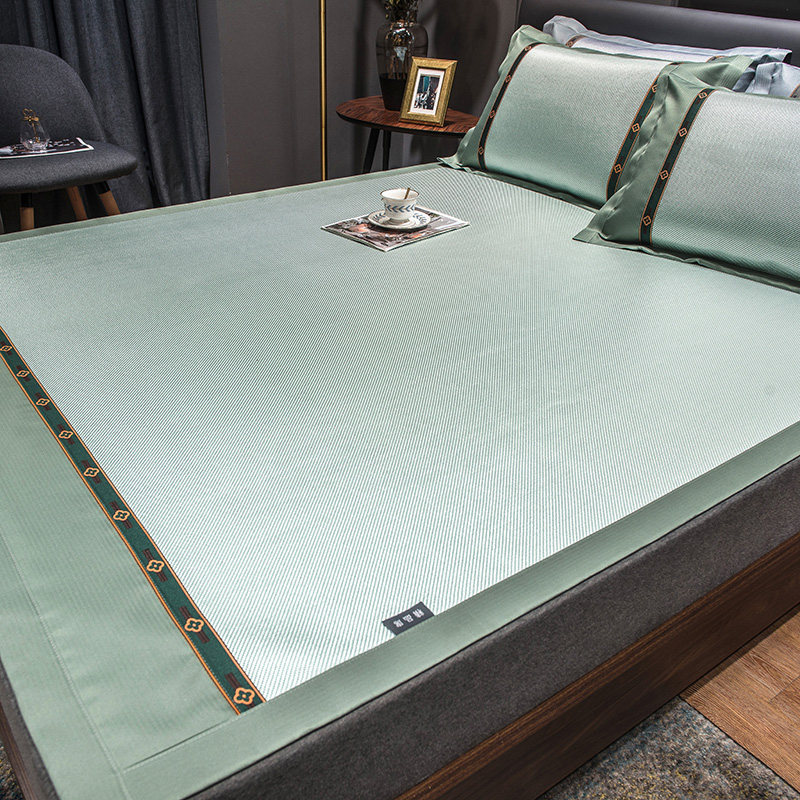 Home Ice Silk Cool Mat Three Sets Summer Ice Vines Mat washable Washable Folding Single Double Mother-infant Bed Mat mat