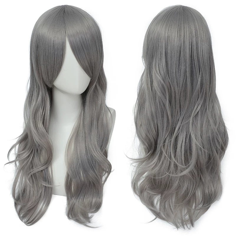 Кот Универсальная кудряво- волнистая серебристо-белая wig, косплей