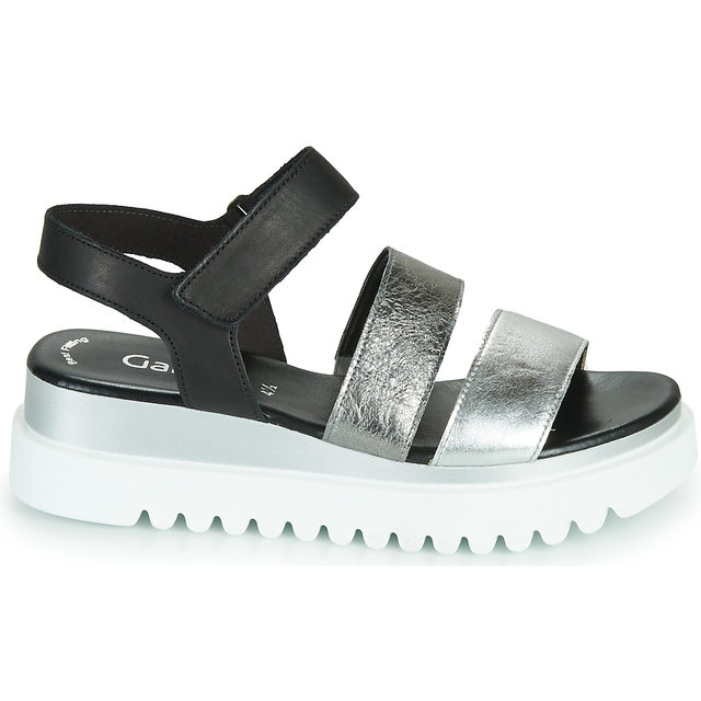 ເກີບຜູ້ຍິງ GABOR ຄົນອັບເດດ: versatile wedge sandals magic sticky ສີດໍາສີຂາວເງິນສີຂີ້ເຖົ່າ summer ຂອງແທ້