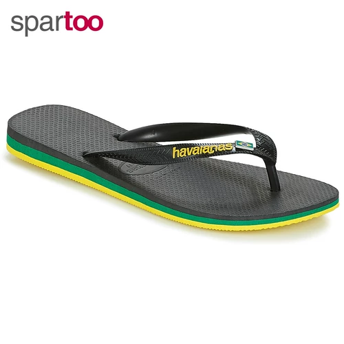 Обувь, пляжные сланцы, черно-желтые летние тапочки