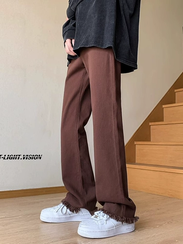 Демисезонные джинсы, атмосферные штаны, мегафон, США, осенние, облегающий крой