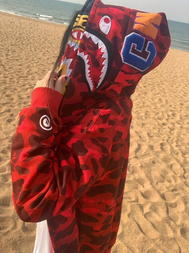 Камуфляжная акула, толстовка с капюшоном, кардиган, куртка, с вышивкой, в американском стиле