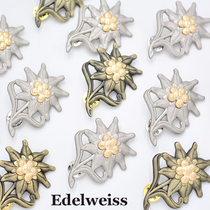 Reproduction of World War II German Edelweiss 1:1 cap emblem
