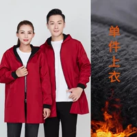 [Pure Color Plus Velvet] Хлопковое пальто LF-ADD Wine Red [Большой размер можно носить до более чем 200 кот]]