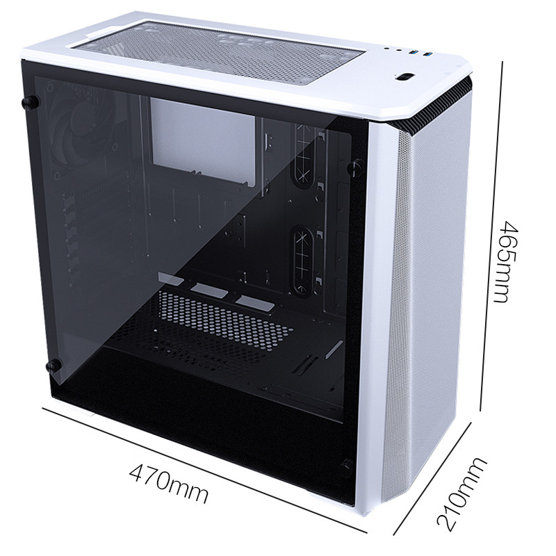 Chaser P400 Air tempered glass side through ATX desktop support 360 water-cooled computer case
