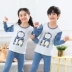 quần áo trẻ em Beibeiyi Bộ Đồ Ngủ Bé Trai Và Bé Gái Bộ Cotton Nguyên Chất Trẻ Em Bộ Đồ Lót Cotton Xuân Thu Trẻ Em Hộ Gia Đình Quần Áo áo trẻ em Phù hợp với trẻ em