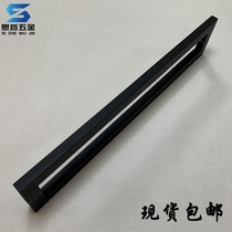 Modern simple stainless steel glass door handle square tube black door handle Sliding door Wooden door handle black