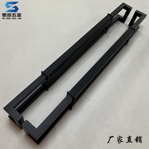 Modern glass door Stainless steel door handle New Chinese style Rose gold door Bronze shopping mall clubhouse antique handle