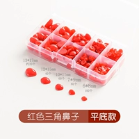 Нос [без клея] Красное треугольник 1 коробка около 300 штук