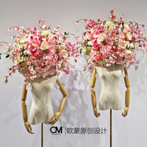 OM original shop window model rack fake flower ball decoration bridal shop womens shop creative beauty Chen decoration props