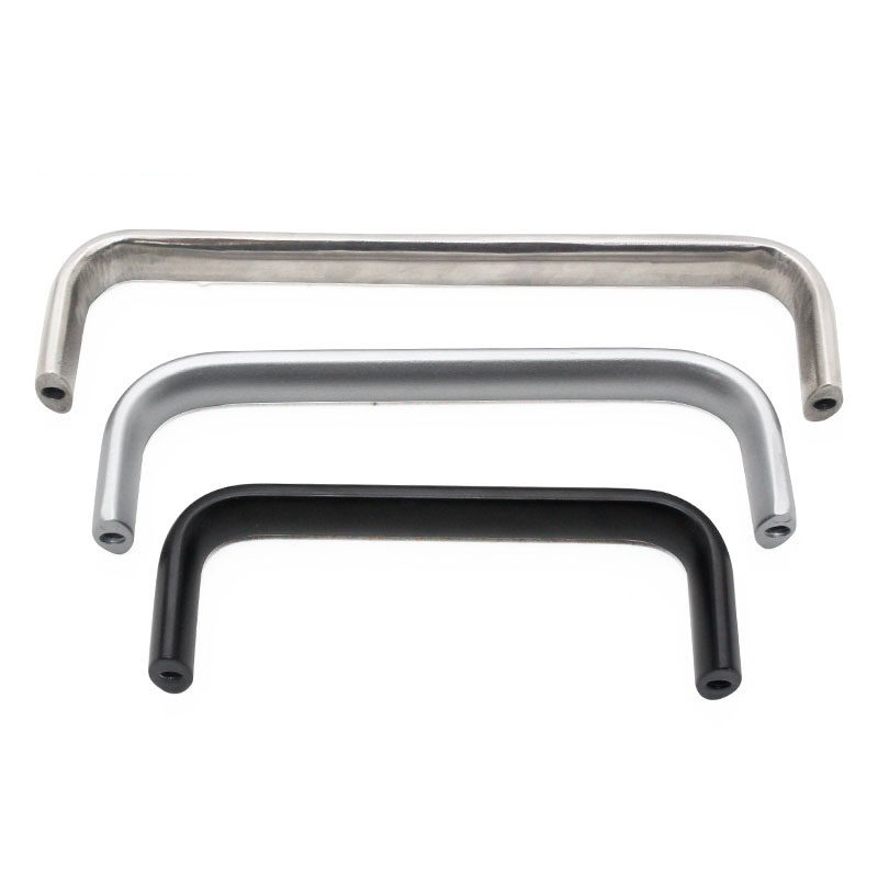 LS516 Shengjiu cabinet lock aluminum alloy pull flashlight box cabinet door industrial single hole black solid small handle