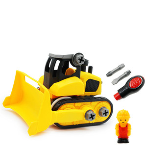 儿童拆装工程车拧螺丝组装玩具可拆卸拼装益智套装男孩挖土推土机