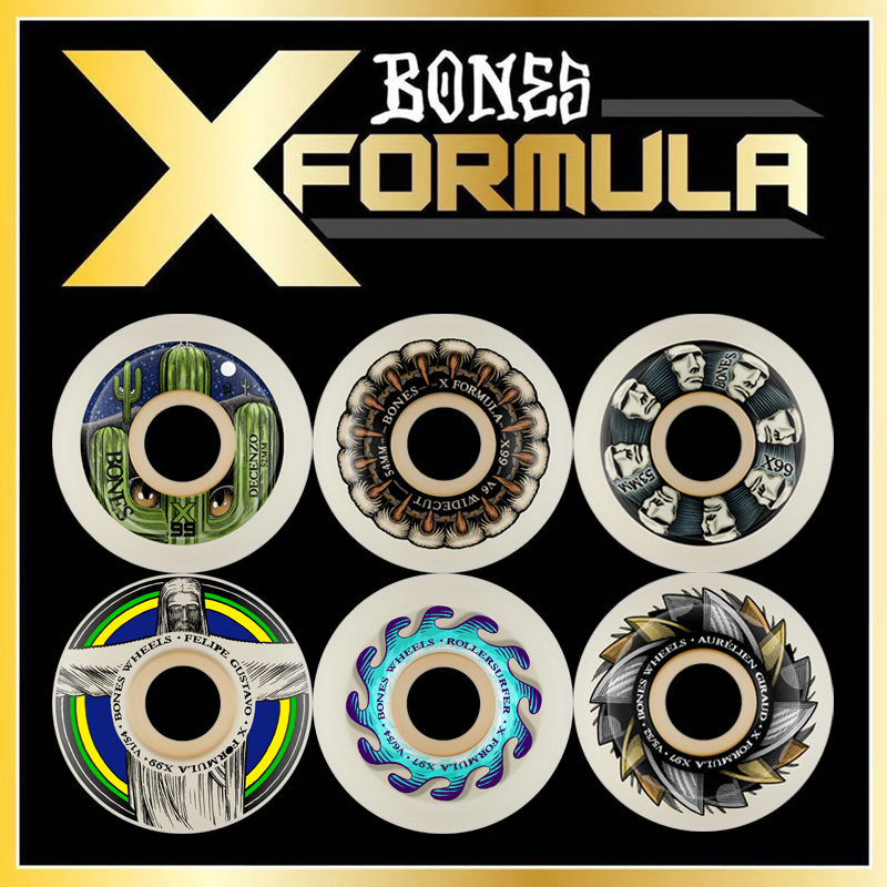 アメリカから輸入されたボーンズスケートボードホイールXフォーミュラアクションストリートボウルプールパークオールテレインXFドラゴンフォーミュラホイール
