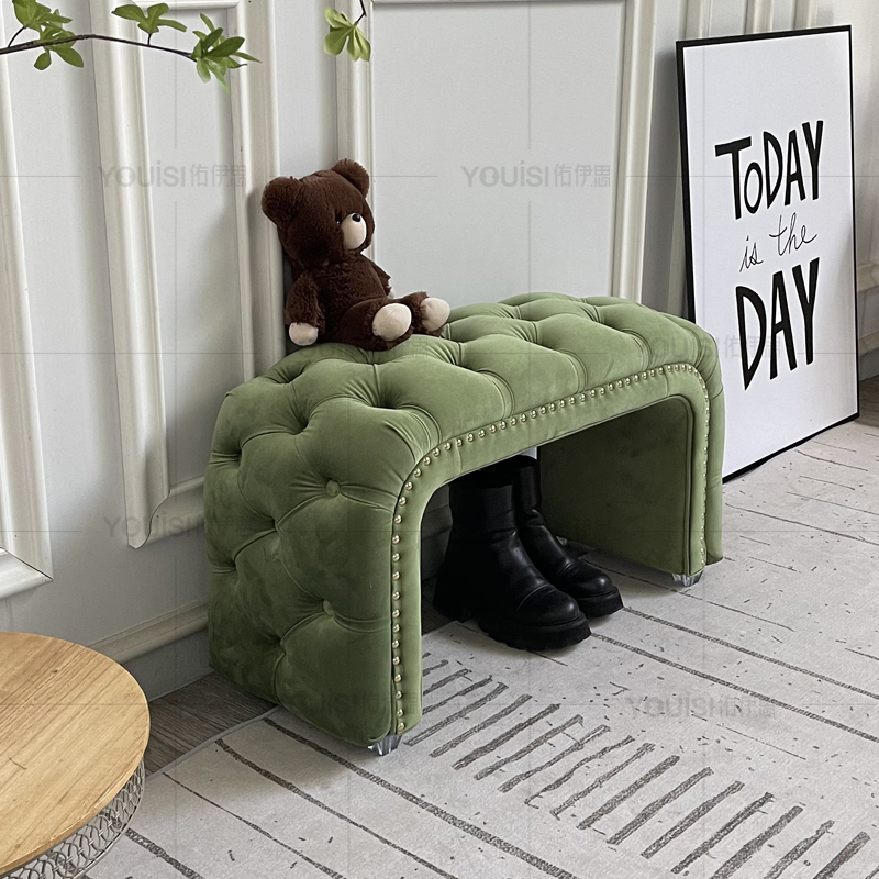 30 cm wide entrance dressing stool Euro style cloakroom sofa Stool Fashion Footstool Brief Modern Dresden full dress-Taobao