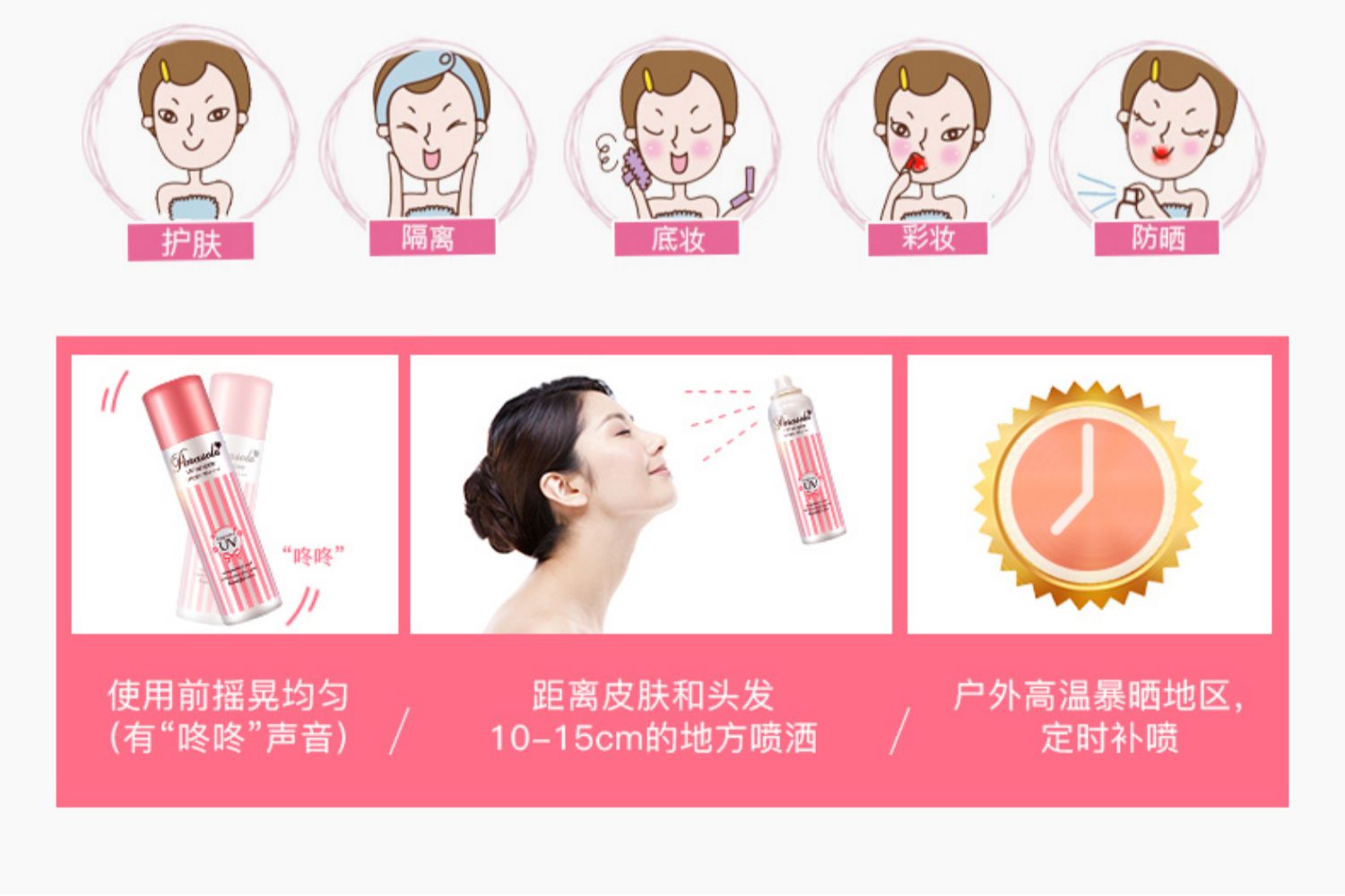 Nhật Bản Narisina Zha với kem chống nắng SPF50 xịt chống nắng dưỡng ẩm cho nữ kem chống nắng không nâng tone
