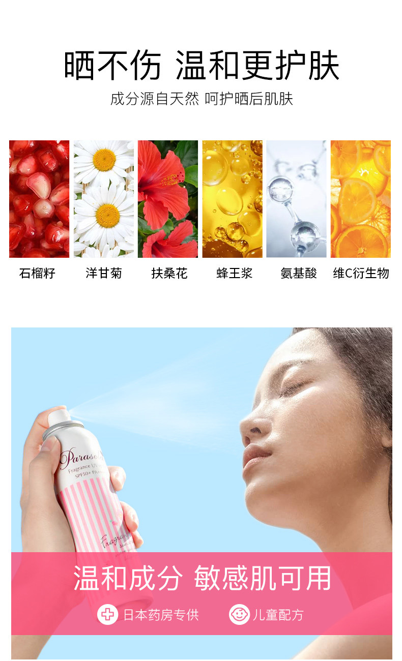 TOP1 日本 naris 防水防晒喷雾 80ml 3秒成膜 补水保湿 图4