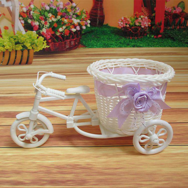 Chongqing Fire Pot Shop Creativity New Three-wheeler Swing Piece Decorated Vines Chflower Basket Bikes Vegetable balls Snack Basket