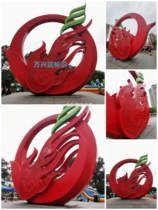 Customized socialist core values Party building standard sculpture large wrought iron propaganda column Spiritual fortress signboard