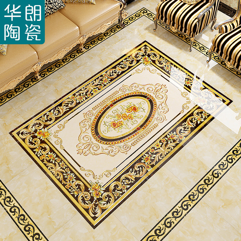 European-style living room parquet floor tiles 800X800 restaurant carpet tiles micro-spar puzzle New Home entrance floor