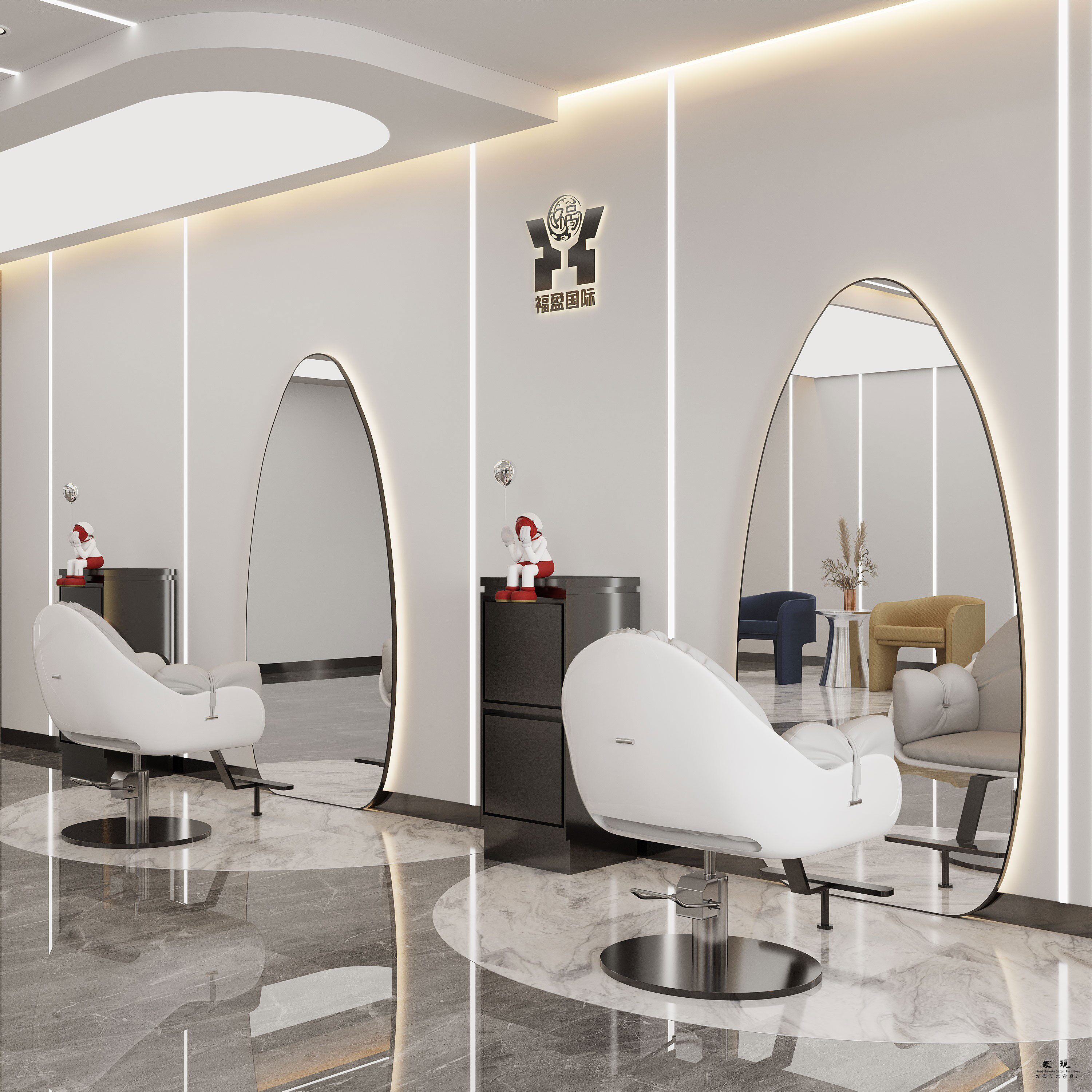 Hairdressing shop mirror table net red with lamp liyun mirror hair salon special hot dye hair cutting mirror floor-to-ceiling single-sided wall mirror table