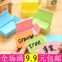 diy graffiti hand-painted card message hard card paper blank English word card cow leather small card postcard 100 sheets