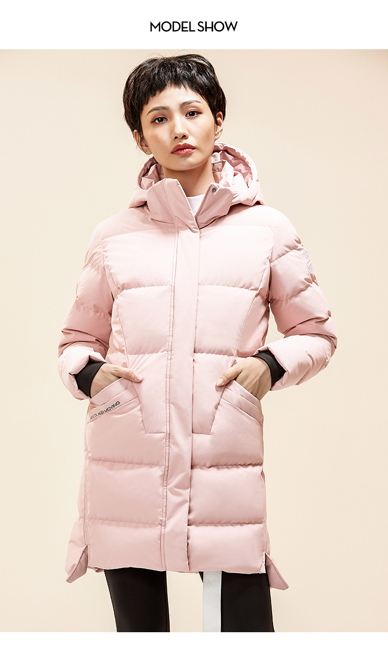 Anta down jacket nữ 2019 mùa đông xu hướng mới dày ấm màu rắn xuống áo khoác 96836113 - Thể thao xuống áo khoác áo khoác lông vũ adidas
