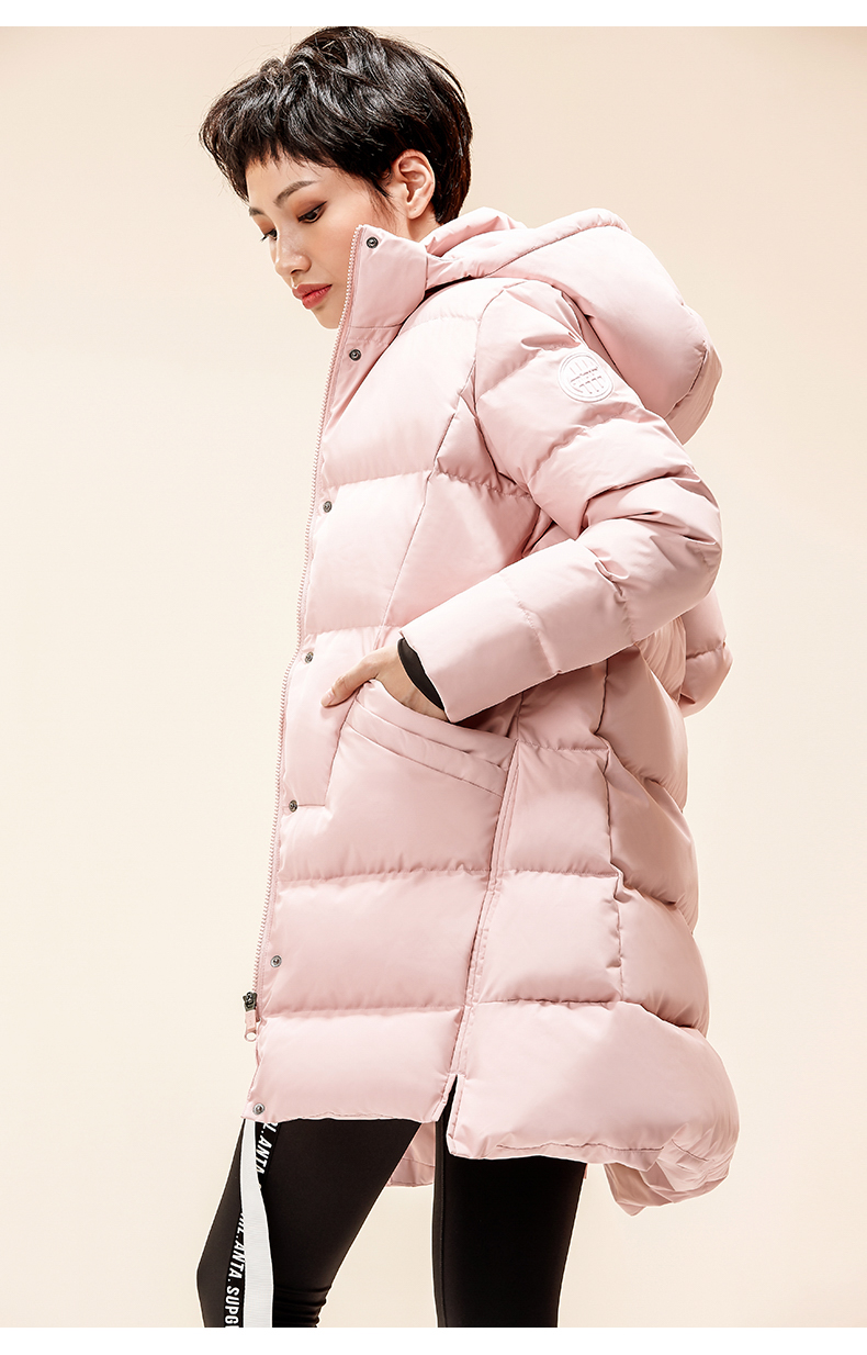 Anta down jacket nữ 2019 mùa đông xu hướng mới dày ấm màu rắn xuống áo khoác 96836113 - Thể thao xuống áo khoác áo khoác lông vũ adidas