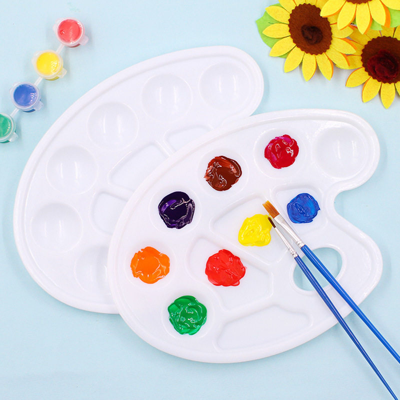 Children 10 Goval tone palette Water color palette Water powder propylene pigment finger print Grip Toning Disc
