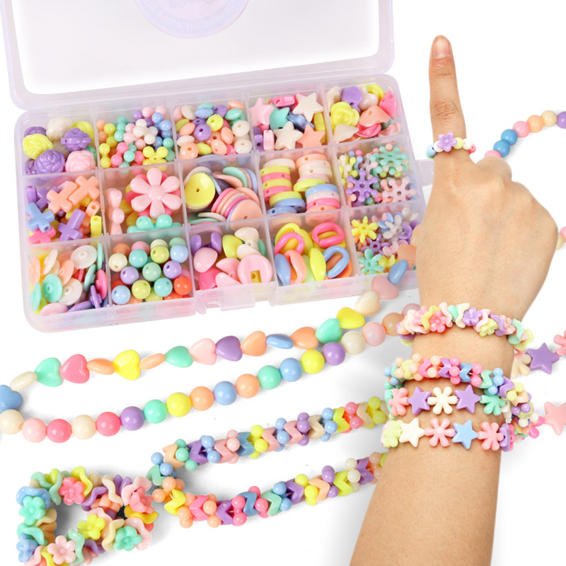 Children 24 string of bead toys kindergarten wearing beads to train girls hand diy necklace bracelet
