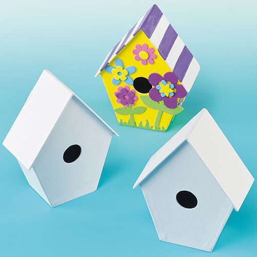 Children's Creative Paper White Adobe Nursery School Handcrafted DIY Making Graffiti White upper color Cubic paper house