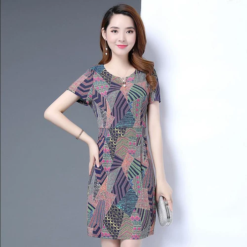 Летнее короткое платье, юбка для матери, 2020, подходит для подростков, в западном стиле