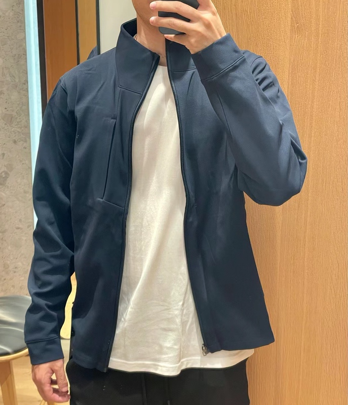 Lulu's Same Style Autumn and Winter Sojourn Men's Stand-Up Collar Sports Jacket Business Casual Commuter Jacket Elastic Large Size