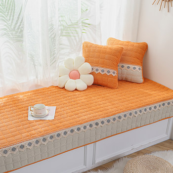 Bay window blanket non-slip plush tatami mat for all seasons