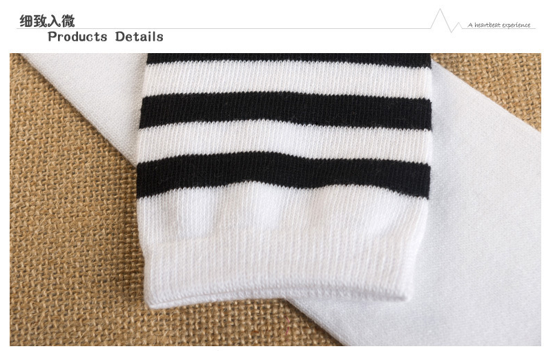 Trẻ em của Jazz Vớ Vớ Vớ Vớ Bóng Đá Cotton Đen Trắng Strip Bông Over Knee Socks Vớ Dài Vớ Đường Phố Vớ