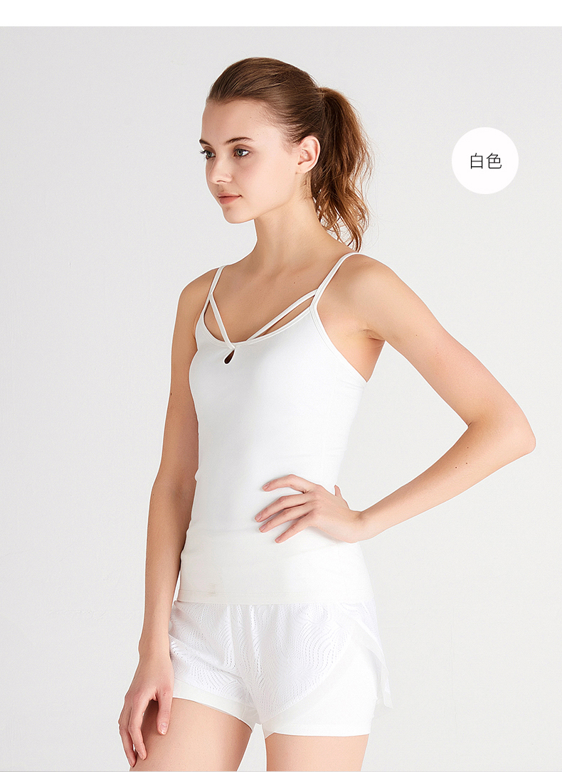 Van Saint Yoga quần áo mùa xuân và mùa hè phụ nữ mới sexy đơn giản sling thể thao yoga vest top F08203