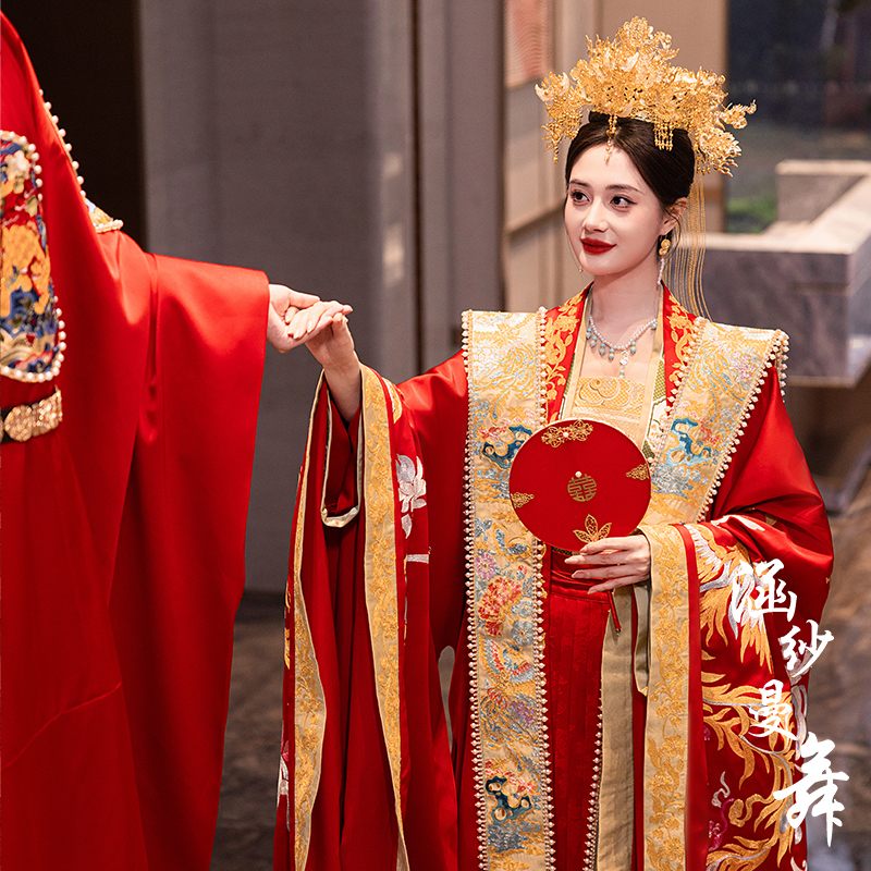 Song Dynasty-Style Hanfu Wedding Dress 2026 New Model Phoenix Crown and Robe Full Set Bride Chinese-Style Wedding Dress Ancient Costume Wedding Attire Elaborate Craftsmanship Song Dynasty-Style Hanfu Wedding Dress 2026 New Model Phoenix Crown and Robe Full Set Bride Chinese-Style Wedding Dress Ancient Costume Wedding Attire Elaborate Craftsmanship