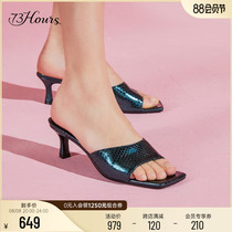 73 Hours womens shoes Cyberpunk summer headlarleather with a cool slippers