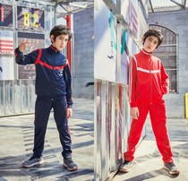 Childrens clothing Basketball football training suit Sportswear suit mens and womens autumn and winter new team uniform couple long-sleeved appearance suit
