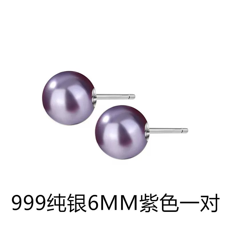 Серебряные серьги из жемчуга 999 пробы