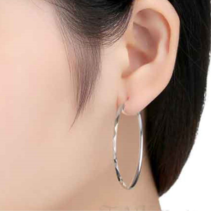 S925 sterling silver large earrings female exaggerated large earrings earrings 2022 new trendy European and American niche high-end earrings