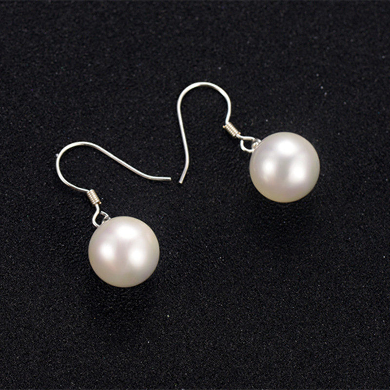 925 silver artificial pearl earrings earrings female Korean long version temperament Japanese Korean drop earrings simple atmosphere ear jewelry