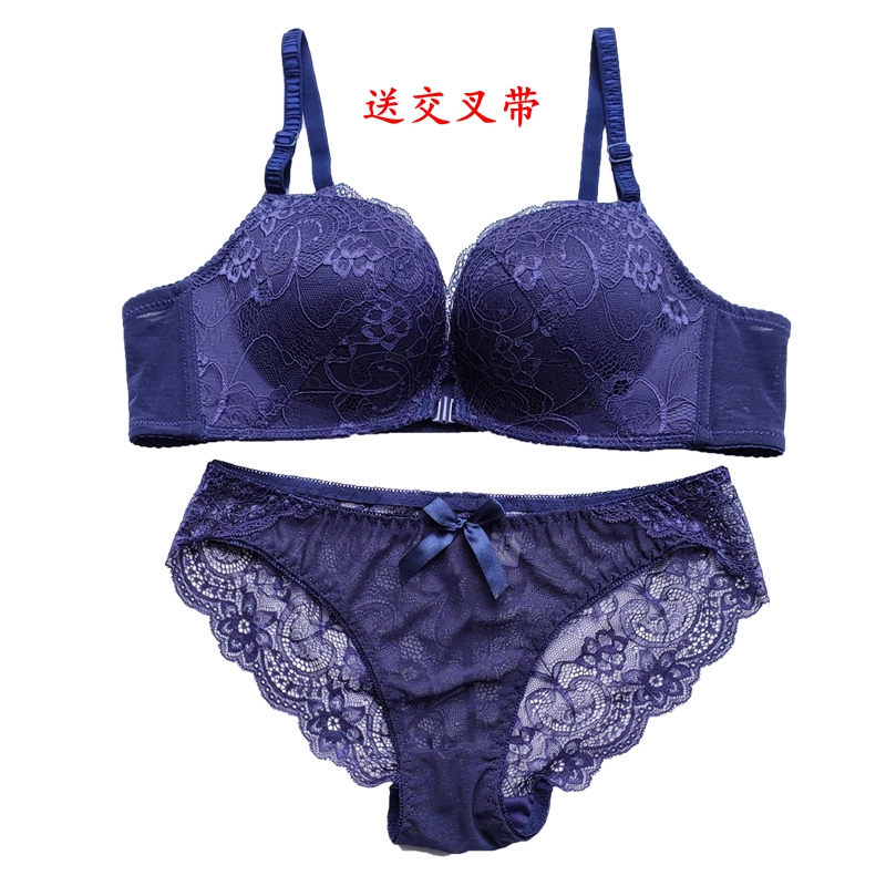 Ren womens bên trong cài áo mà không cần vòng thép phía trước khóa vẻ đẹp vai dây đeo áo ngực ngực nhỏ cốc dày tụ tập sexy đồ lót mùa hè.