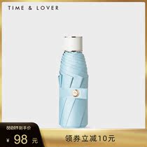 TIMELOVER small lambskin sun umbrella ins wind sun umbrella sunscreen and UV protection sun umbrella dual-use female summer