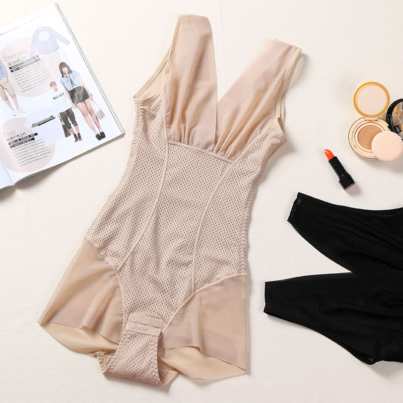 Micro-transparent ultra-thin section strengthens postpartum corsets, seamless corsets, belly-stomach, one-piece slim body-sculpting underwear, belly-up women