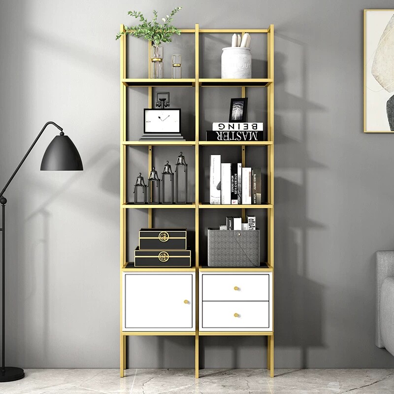 Nordic Bookcase Bookcase Modern Minimalist Floor Shelve Book House Simple Home Office Accommodating Light Extravagant Collection Cabinet