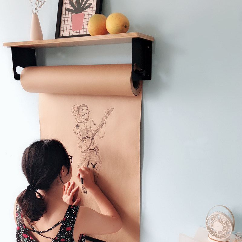 Wall decoration shelf studio message board wall hanging bar product promotion display stand children's graffiti drawing board