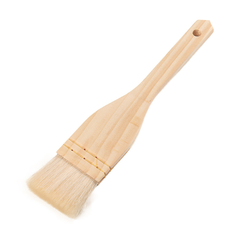 Wooden Handle Wool Brush Egg Liquid Mooncake Brush Pizza Brush Soft Bristle Food Brush Large, Medium, Small Baking Tools