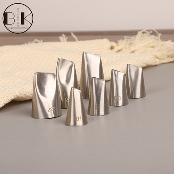 Korean-Style Stainless Steel Piping Nozzle for Decorating Cakes, Petal Rose Cream Cake, Bean Paste Rose Flower Decorating Tool